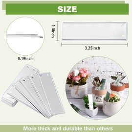 Hotop 300 Pieces Metal Plant Tags with Wires 1 x 3.25 Inches Double Sided Blank Metal Plant Labels Waterproof Aluminum Label Tag for Indoor Outdoor Gardening Nursery Supplies