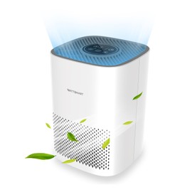Air Purifier Hepa Filter Air Purifiers For Home Air Purifiers For Bedroom 3-In-1 Filter With Hepa Sleep Mode(White)