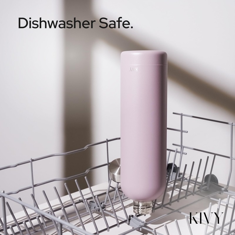 KIVY 32oz Stainless Steel Insulated Water Bottle - Leak Proof,