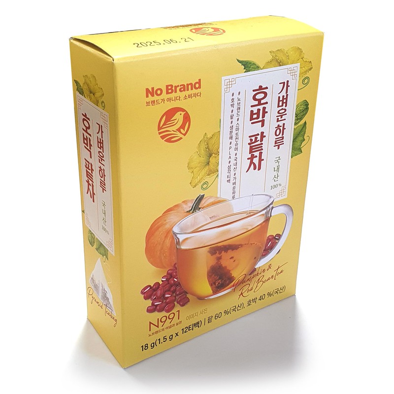 Minecook Pumpkin-Redbean Tea Teabags Korean Tea Tea 12 Teabags /