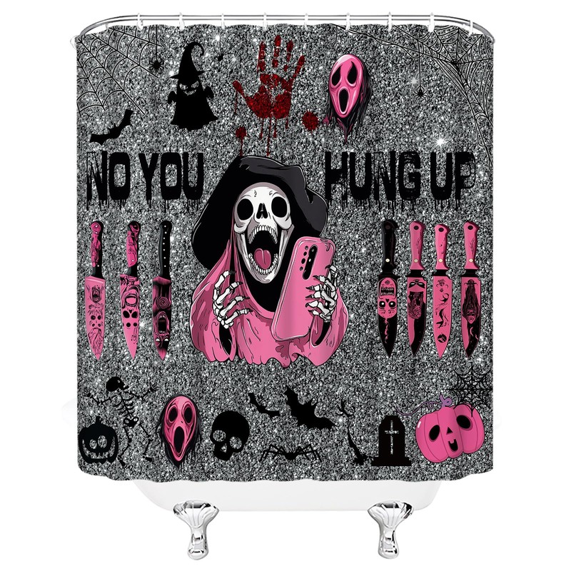 Halloween Shower Curtain Scary Face Funny Ghost Gothic Spooky Party