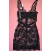 Victoria's Secret XS,S,M,L SLIP DRESS mini black lace satin SHINE