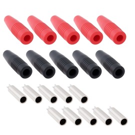 Be In Your Mind 10 x 4 mm Banana Plug Female Jack Socket Adapter Solder Type for Speaker Red & Black