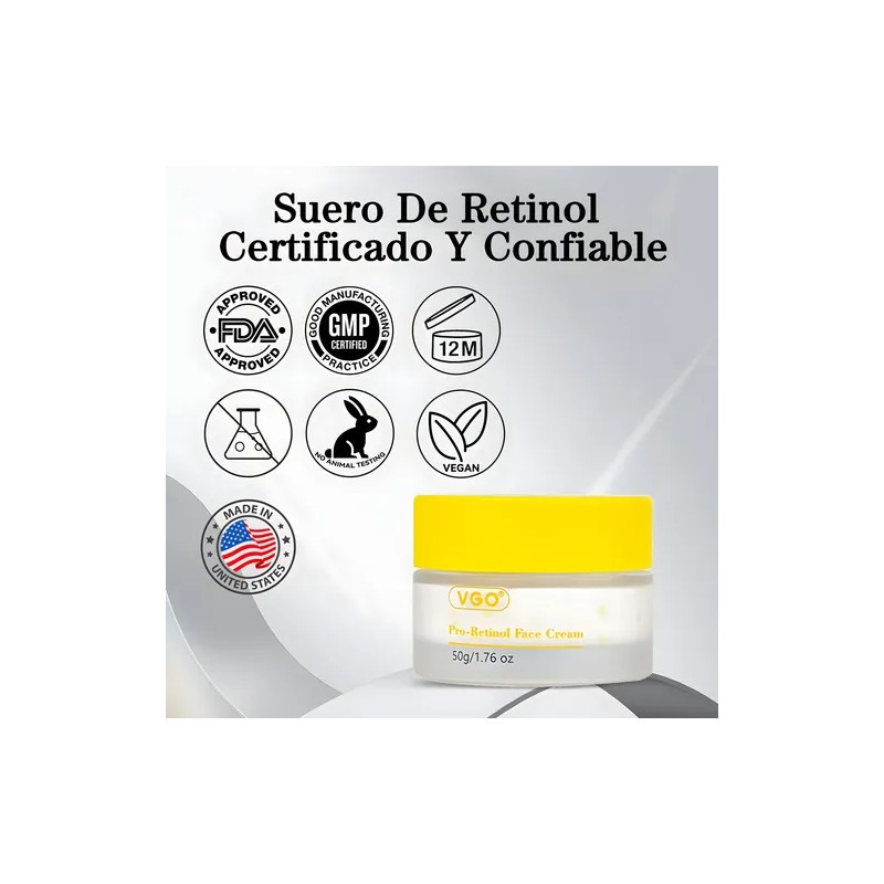 Crema Facial Pro-retino Vgo Anti-aging Hipoalergénica 50 Ml