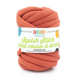 Lion Brand Yarn Cover Story Squish Stitch, Blanket Yarn, Chili Pepper, 1 Pack