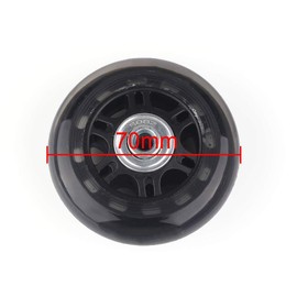 MEJOSER MEJOSER 70x24mm Gep?ck Koffer Ersatz Wheels Rad Mute Runde R?der Gummi Koffer R?der Set f1r Gep?ck-Koffer (schwarz 70x24mm Achsen L?nge: 40 mm)