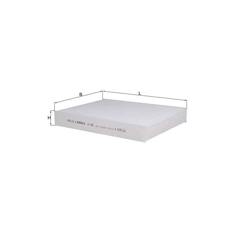 MAHLE LA 686 Cabin Filter Particulate Filter Suitable for Renault