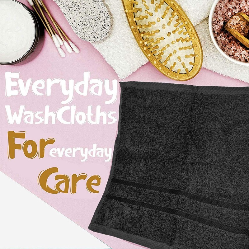 Towelogy® 600GSM Cotton Washcloths Multipack Quick Dry Flannels Face Towels