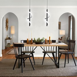 CANEOE Creative Led Pendant Light, 5500K Spiral Modern Modern Led Kitchen Island Light Fixture, 47In Adjustable Height Pendant Lighting for Kitchen Sink Living Room Dining Room Bedroom,1 Pack