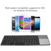 Round Key Bluetooth Foldable Keyboard with Touchpad Universal 140mAh Wireless