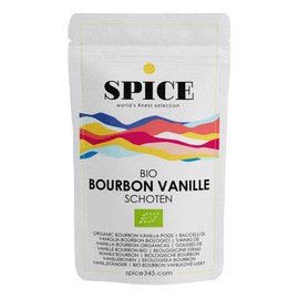 Spice Organic Bourbon Vanilla Beans, 20 Pods of 12-13 cm, Aromatic Organic Vanilla from Madagascar, Controlled Organic Cultivation (Vanilla Pods)