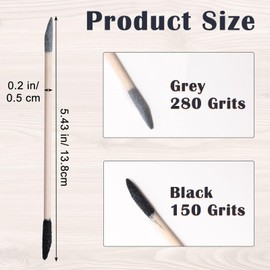 80Pcs Sanding Sticks Double End, Pletpet 150/280 Grit Double End Matchsticks Sanding Twigs Fine Detailing Polishing Sanding Tools for Tight Spaces Plastic Models Wood