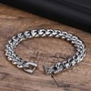 Silverso Cuban Link Bracelet for Men, 10mm Stainless Steel, Smooth