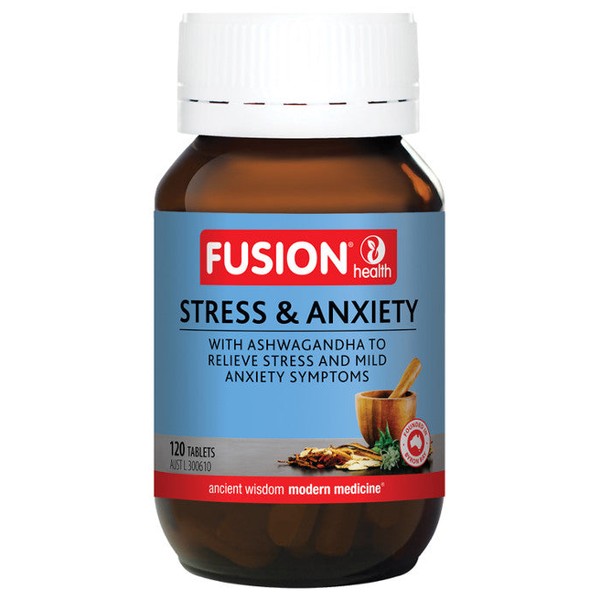 Fusion Health Stress and Anxiety with Ashwagandha 120 Tablets