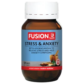 Fusion Health Stress and Anxiety with Ashwagandha 120 Tablets