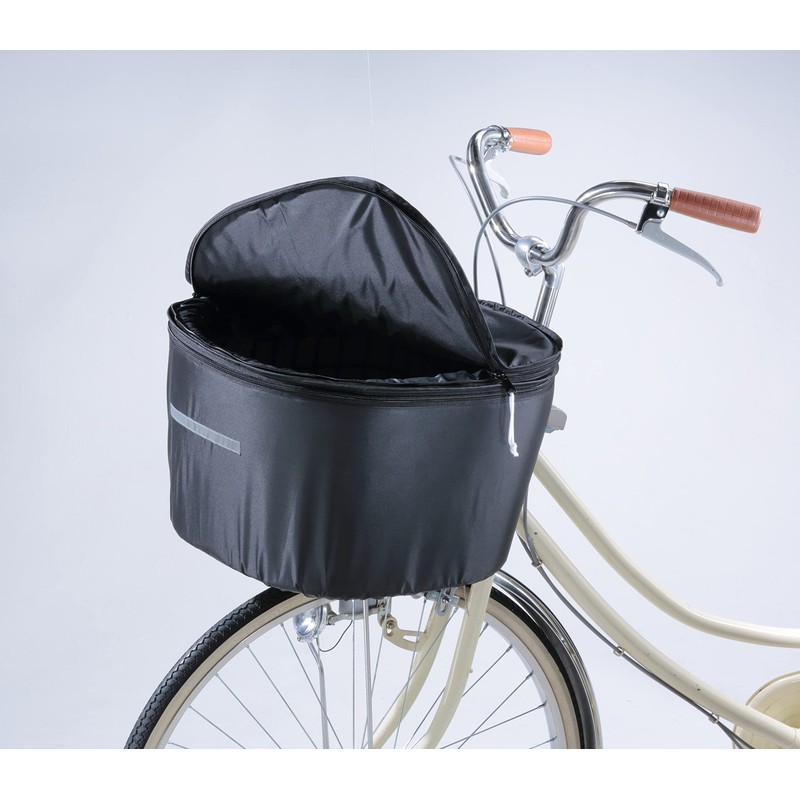 Kawasumi Seisakusyo KWF-110BK D-Shaped 2-Tier Front Basket Cover, All Black