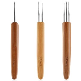 Sibba Dreadlock Crochet Hooks, 3 Pieces Dreadlock Hook Tool, Durable 0.75mm Dreadlock Crochet Needle, Tightening Accessory for Dreadlocks