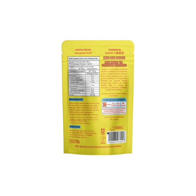 Gommi-Li | Spicy Bears Mango Enchilado 50g | Gomitas Veganas