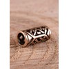 Battle-Merchant Viking Beard Bead for Dreadlocks Bronze with Cable Pattern