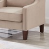 Miscoos Modern Velvet Accent Armchair-Single Sofa Chair with Wooden Legs