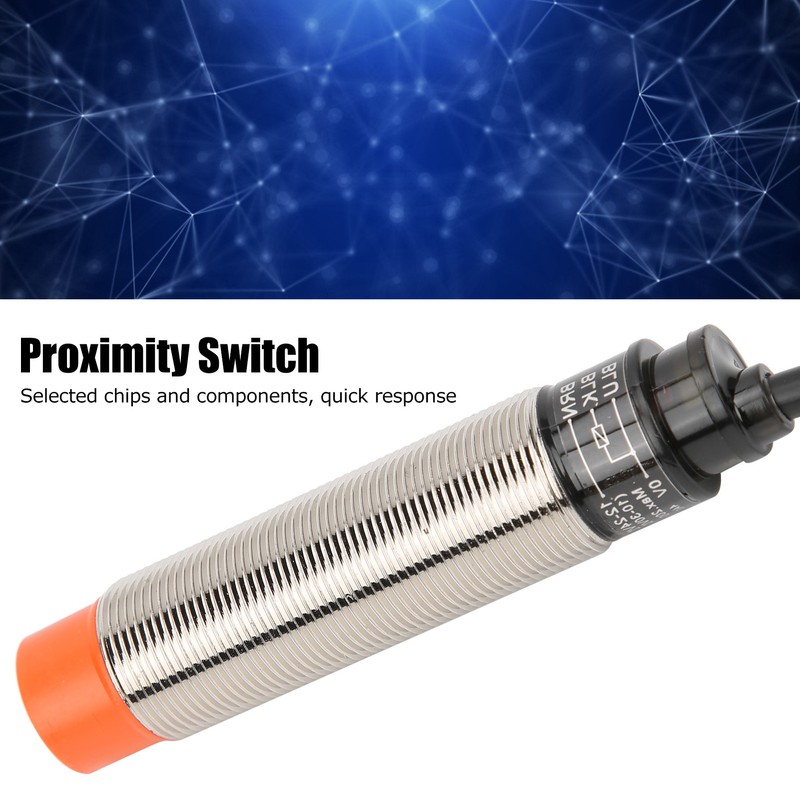 BERM Proximity Switch 3‑Wire NC Cylindrical Detection Sensor PRL18-8DP2 10-30VDC
