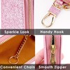 BUNCHBRAVO Pink Car Key Holder Bag with Zip-Around Case, Clip