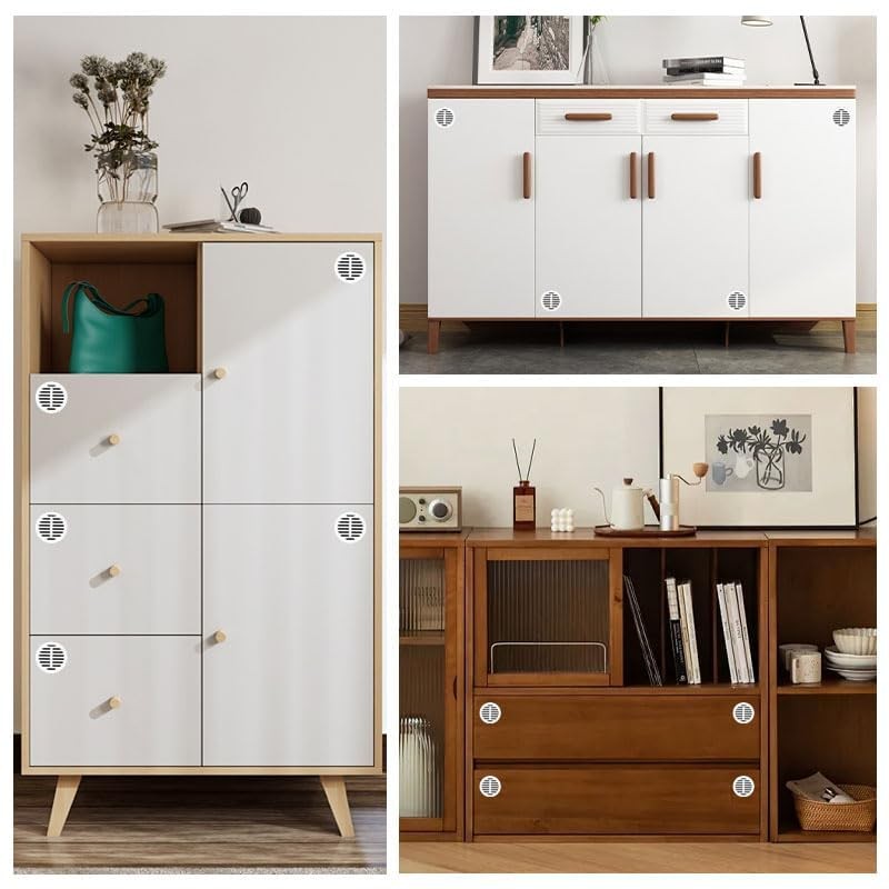 10Pcs Round Soffit Vent 50mm (2 inch) White, Plastic Ventilation