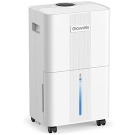 1600 Sq.ft Dehumidifier for Basement, Glowells 21 Pints Dehumidifiers for Home, Bathroom, Bedroom Large Room, RV, Three Modes, Quiet with Smart Compressor, Dry Clothes, 24H Timer