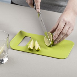 Zeal L202L “Straight To Pan” Slim Kitchen Chopping Board, Plastic, Lime Green, 21.5 x 14.5 x 2 cm