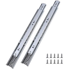 6 Pairs Probrico Furniture Hardware Soft/Self Close Slide Mount Drawer Slides Glides Full Extension 22 inch 3-Folds Ball Bearing 100-Pound Capacity;with Screws and Instructions