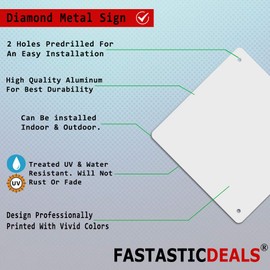 Fastasticdeals ATV Crossing Metal Aluminum Novelty Sign 12 in x 12 in