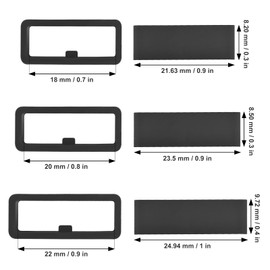 AccEncyc 6Pcs Watch Band Loops Watch Strap Holder Loop Black Watch Band Strap Loops Watch Strap Keeper Holder Retainer Silicone Replacement Watch Strap Loop for Smart Sport Watch Wristband
