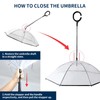 ENJOYING Dog Umbrella Small Breed, Clear Pet Umbrella Leash for