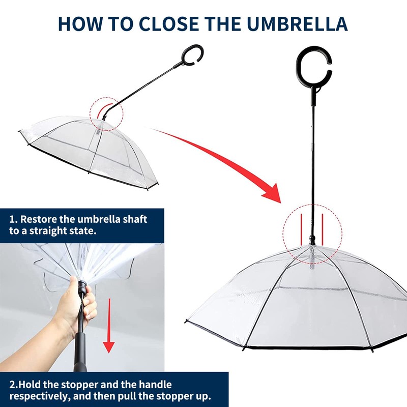 ENJOYING Dog Umbrella Small Breed, Clear Pet Umbrella Leash for