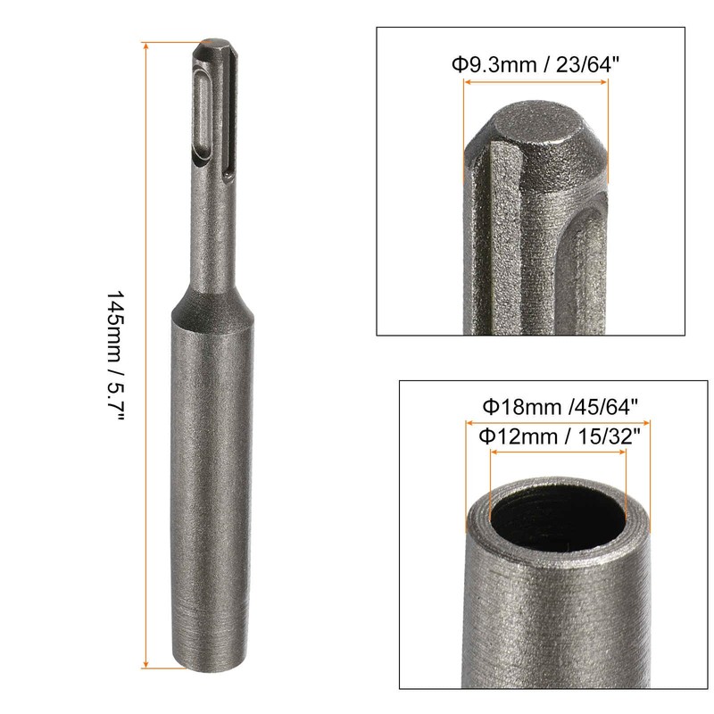 HARFINGTON 2pcs Plus SDS Ground Rod Driver 23/64" for 15/32"