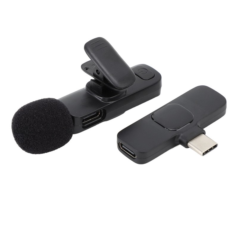 Wireless Lavalier Microphone Noise Cancelling 360° Sound 20m Range Professional