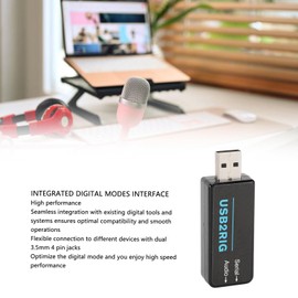 Integrated Digital Modes Interface for Amateur Radio, CAT Control, Sound Codec 2 in 1 with Built-in for Sound Card and Serial Port, Flexible for Device Connection