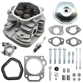 Newnessai Cylinder Head Assembly with Valve Spring Spark Plug Insulator Head Gasket Carburetor Gasket, Replacement for Honda GX240 8HP GX270 9HP Engine
