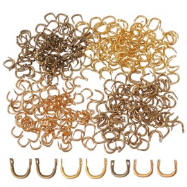 FREEBLOSS 400Pcs Fishing Spinner Clevis "U" Shaped Quick Change Clevis Lure Making Supplies Spinner Baits Fishing Snap Swivels for Lure Parts