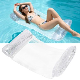 Float Water Hammock, Float Bed, For Adults, 45.3 x 25.6 inches (115 x 65 cm), Float with Backrest, Mesh Material, Strong Buoyancy, Folding, For Playing in the Water, Sea Bathing, Sea, Summer, Pool