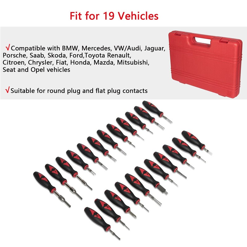 CASTNOO Terminal Removal Tool Kit for Car, 23 Pieces Terminal
