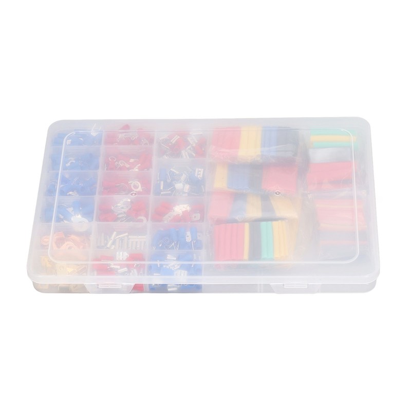 678PCS Cold Pressed Terminals Kit Rubber Electrical Insulated Terminals Assortment