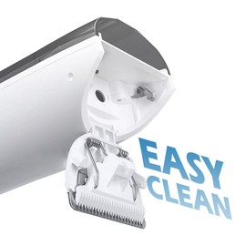 JADE KIT Baby Hair Clippers with Vacuum - 3 Guide Combs - Rechargeable Hair Clippers for Kids Home DIY Quiet Hair Clippers for Kids/Baby Hair Trimmer, White