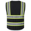 JKSafety 10 Pockets Hi-Vis Neon Color Frontal Zipper Mesh Safety