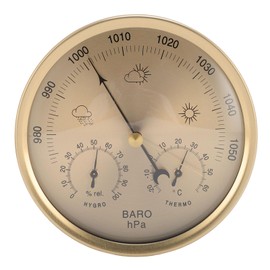 Luocute Wall Weather Station Indoor, 3 In1 Barometer Thermometer Hygrometer for Home Office Ship Garden, Mechanical Movement Dial Type Weather Forecast Station for Indoor Outdoor