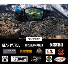 STNGR Ridge Unbreakable Sport Sunglasses for Men - Polarized Shatterproof Ballistic Rated Lenses with 100% UV Protection and Flexible Indestructible Frame (Smoke)