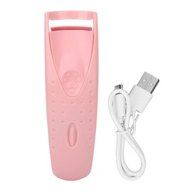 Rizador De Pestañas Calentado Tipo C, Carga Eléctrica De Larga Duración, Cepillo Climatizado Rosa                                                     
