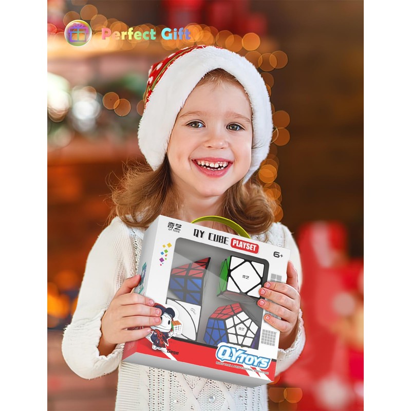 ROXENDA Magic Cube Set Dodecahedron Pyramid Ivy Skewb Speed Cube