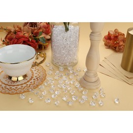 AWARDSEN Pack of 500 Transparent Acrylic Decorative Diamonds, Gemstones for Weddings, Crafts Decoration, Glitter Stones, Decorative Stones, Party, Vase Abundance, Muggle Stones, Colourful