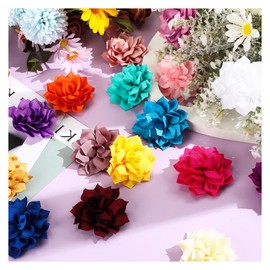 20 Pieces Pet Flower Collar Bow Dog Collar Dog Flower Accessory Multi Color Soft Chiffon Bow Tie Charms for Puppy Grooming Accessories